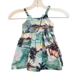 Aloha Republic Girls Hawaiian Dress Size 1–2T Tropical Print Made in Hawaii